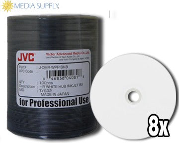 DVD-R JVC Taiyo Yuden 100 Pezzi - 16x 4.7GB Full Printable Bianchi Per Masterizzazione Professionale - Foto 5