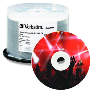 Verbatim DVD+R Dual Layer 8.5 GB 2.4X(up to 6x) White Thermal - 95335 Quantity: 200