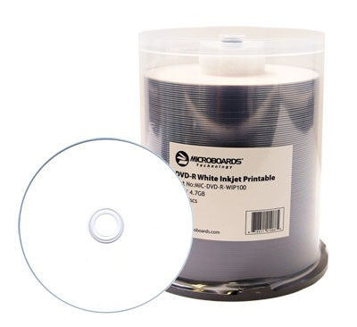 Microboards White Inkjet Hub Printable DVD-R Quantity: 600