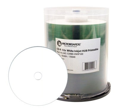 Microboards White Inkjet Hub Printable CD-R Quantity: 600