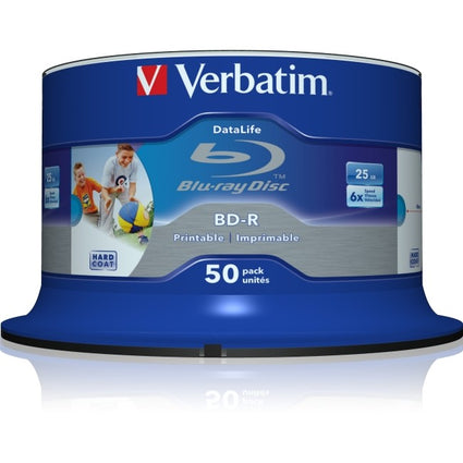 Verbatim 25GB, 16X Shiny Silver BD-R - 98485 Quantity: 200