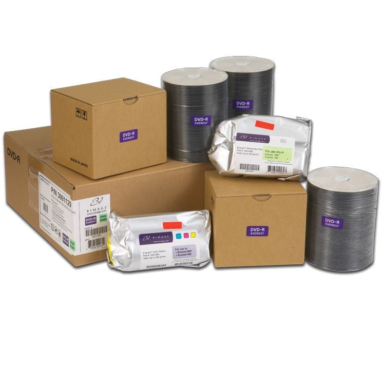 Rimage 2450 Everest DVD-R Media Kit - 1,000 DVDs, 2 CMY Ribbon, 2 Retr ...