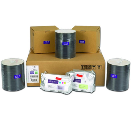 Rimage Everest 400/600 DVD-R Media Kit - 500 DVDs (White Top), 1 CMY Ribbon, 1 Retransfer Roll