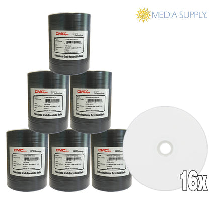 CMC Pro - Powered by TY 16X DVD-R White Inkjet Hub Printable - 600 Pack