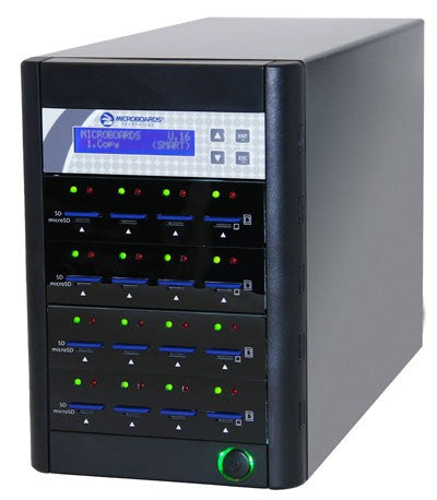 Microboards CopyWriter Flash Duplicator for SD/MicroSD, 1 Reader Port and 15 Recorder Ports