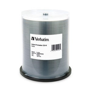 Verbatim 80 Minute/700MB 52x Silver Inkjet Printable CD-R - 95256 - 400 Pack