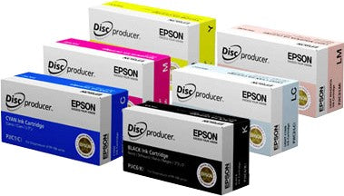 Epson Discproducer PP-100/PP-50 Ink Cartridge Set - PJIC-SET - 6 Ink Cartridges (1 of each color)
