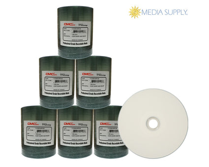CMC Pro - Powered by TY 80m White Inkjet Hub Printable CD-R in Tape Wrap - 600 Pack