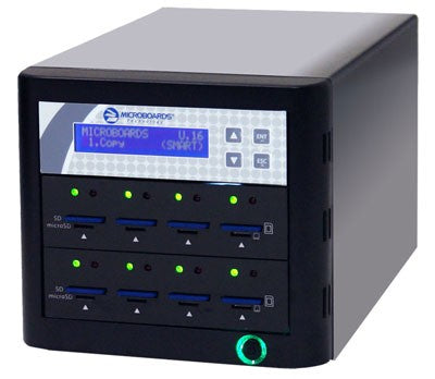 Microboards CopyWriter Flash Duplicator for SD/MicroSD, 1 Reader Port and 7 Recorder Ports