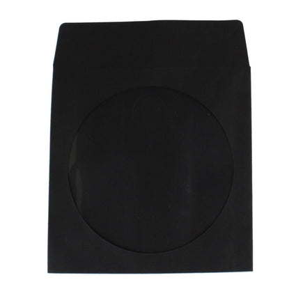 Black Paper Sleeves with Clear Window and Flap  Quantity: 1,000